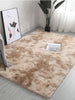 Beige Tie-Dye Long Pile Rug, Fluffy And Soft, Lightweight And Comfortable, Suitable For Living Room, Bedroom, Cream-Colored Soft Plush Bedside Rug, No Shedding, Indoor Carpet